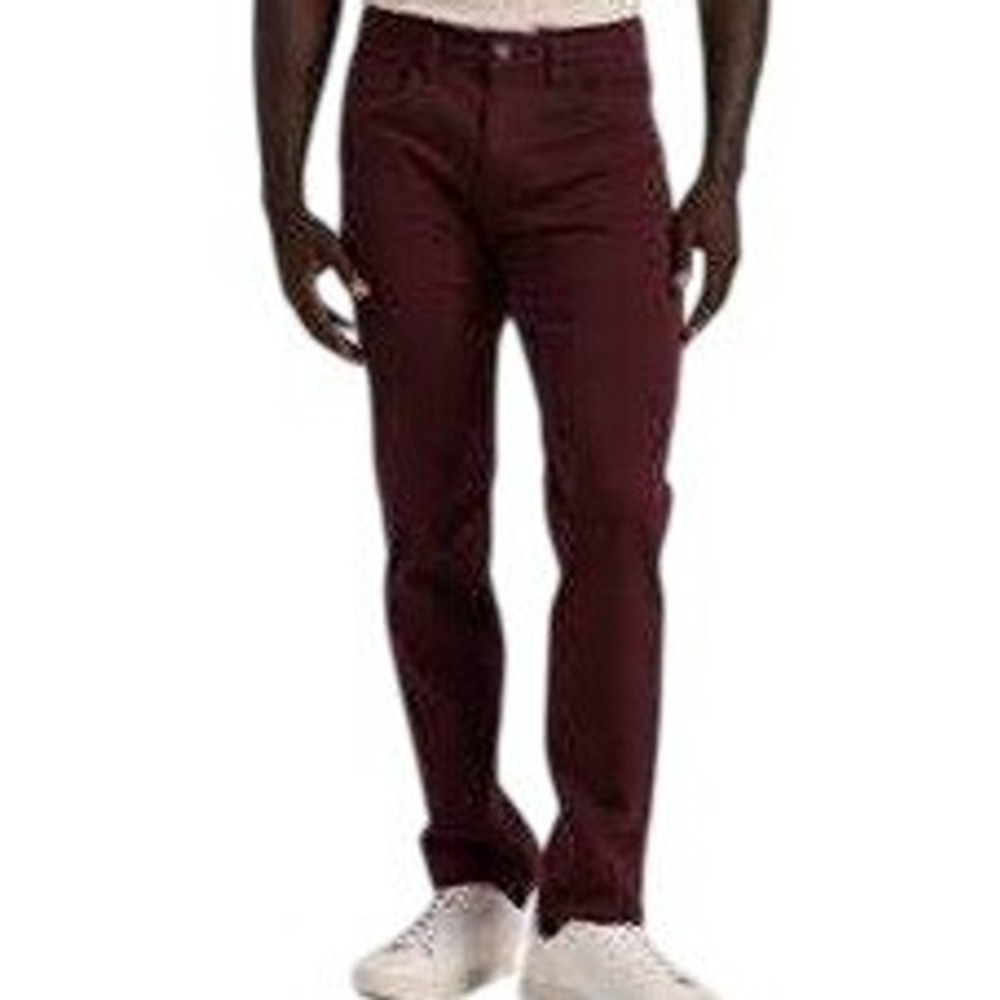 Sean John Clayton Jeans Mens Burgundy Slim Straight Leg Five Pocket size 40x32